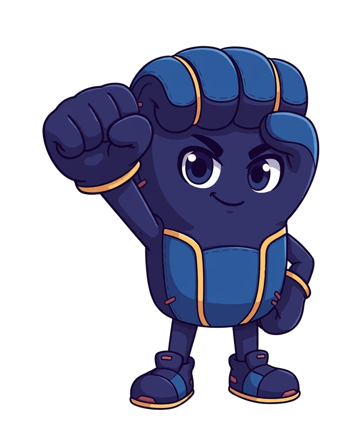 Rock hand mascot