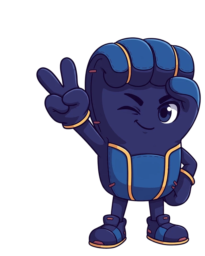 Scissors hand mascot